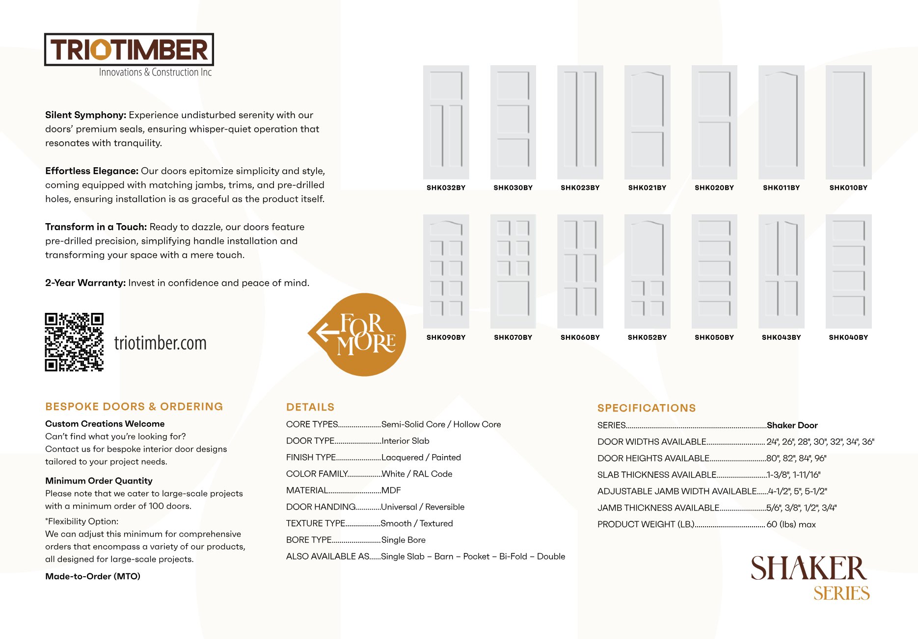 TrioTimber Interior Doors Catalog, page 6 of 22