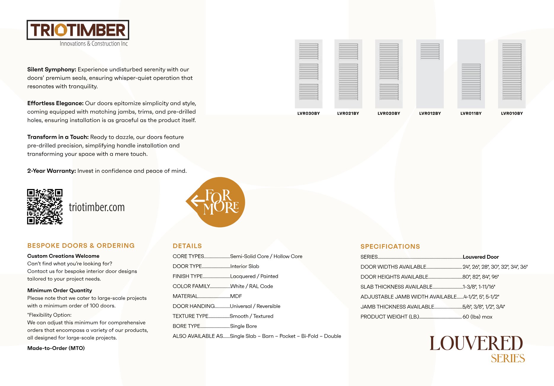 TrioTimber Interior Doors Catalog, page 18 of 22